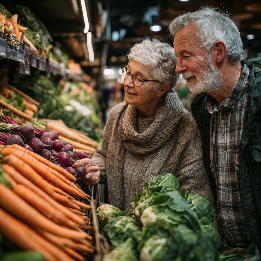 Група активних літніх людей займається йогою на природі